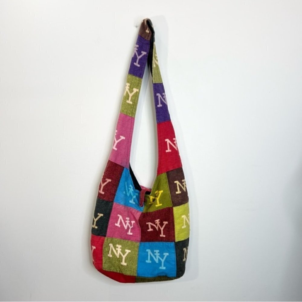 New York Multi Colour Patchwork Crossbody Bag - image 5